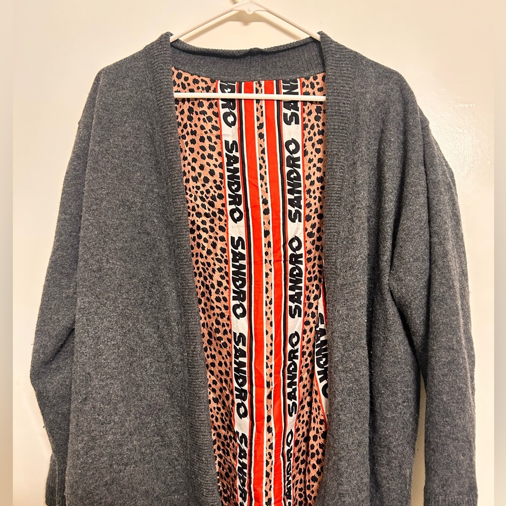 Sandro Reversible Wool Cardigan